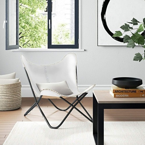 Fauteuil papillon cuir fait - cuir,