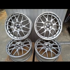BBS Japan 17x7J +55 5x100 Alloy Wheels Silver Set of 4 JDM Rims Made in Japan