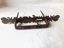 ANCIENNE POIGNEE A CLENCHE EN FER FORGE LOQUET