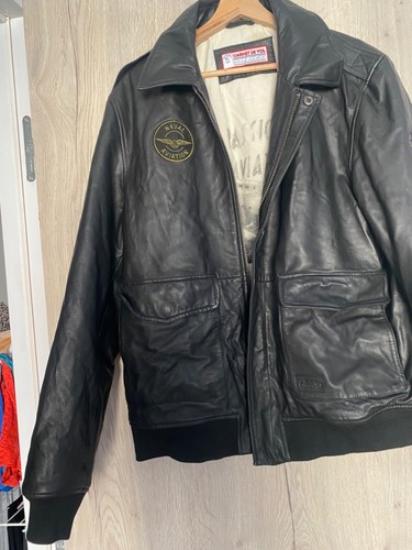 Blouson cuir aviateur homme - blouson,