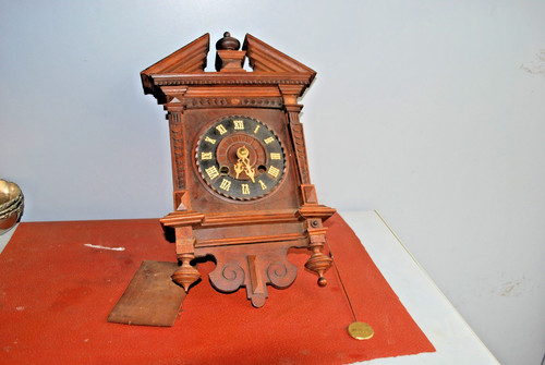 Pendule horloge bois foret - ,