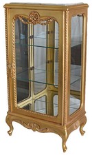 Luxe Vitrine Antique Standvitrine Baroque Armoire en Verre Or Vaisselier /