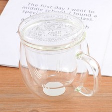 Tasse à thé en verre simple lisse Bouilloire à eau avec filtre à thé avec