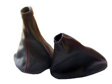 ALPHA ROMEO MYTH BLACK LEATHER AND RED SEAMS HAND BRAKE CHANGE HEADPHONE