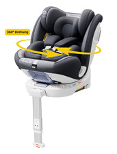 Fourward Gris Siège-auto pour enfant Rotatif à 360°, 5 Points Siège Auto Bébé