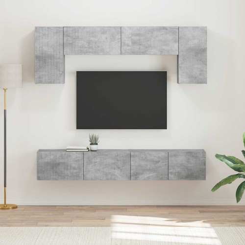 Ensemble meuble pc - 4, gris