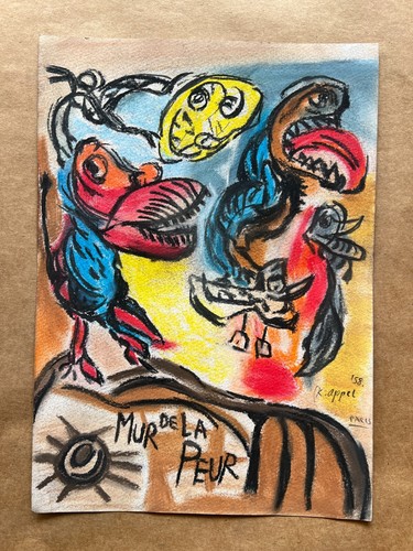 Dessin karel appel sur - sur, papier