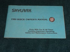 BUICK SKYLARK 1980 MANUEL DU