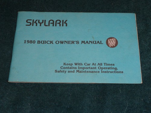 Buick skylark 1980 manuel - skylark,