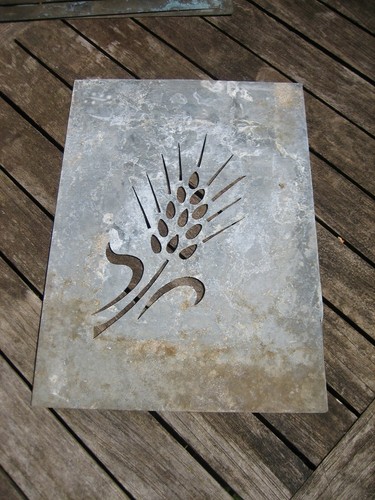 Ancien pochoir zinc motif - ancien, en
