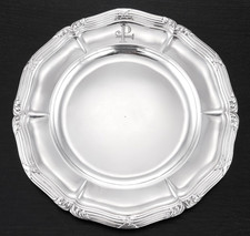 Gustave ODIOT : Somptueux Plat circulaire en Argent massif de St. Louis XVI