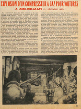 AIRE-SUR-LA-LYS (62) EXPLOSION OF A GAS COMPRESSOR FOR CARS / ADP 1951