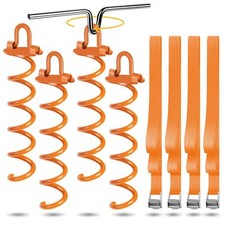 Ancrage au Sol pour Trampoline abri de Jardin balançoires | Lot de 4 ancrages...