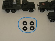 D62, square band tires X 4 for FJ FRANCE TOY GMC, dodge, jeep, GAC, 16 / 7