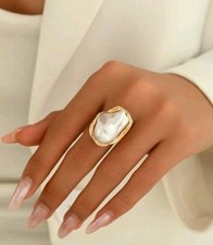 Bague Baroque Dorée Réglable