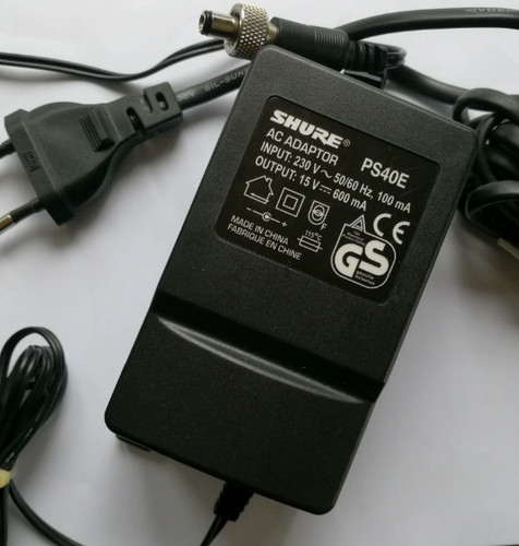 Shure ps40e 15v - 15v, 600ma