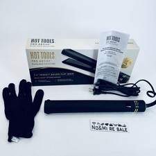 Hot Tools Pro Artist Black Gold Collection 1"1/4 Ionic Salon Hair Flat Iron