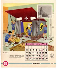 page Nov. FSC Belgium 1958 MiTacq Beaver Patrouille Calendar OTHER DISP