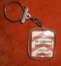 Union Dairy Lorraine BENESTROFF KROLAIT Queen Elizabeth Stamp Keychain UK