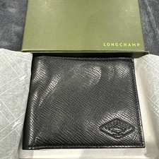NWOT - Longchamp Black Leather Bifold Wallet
