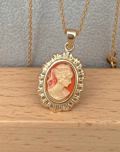 Pendentif camée rouge - camée, en