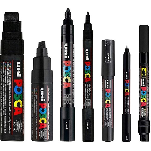 Lot marqueurs posca noir - marqueurs,