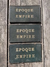 Lot Antiquaire Cuir Petit Fer Meuble Époque Empire Napoléon Ancien Étiquette 11