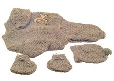 Blue Crochet New born Baby set