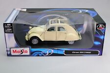 LJ457 MAISTO SPECIAL EDITION 31835 1/18 Citroen 2cv 1952 cream open hood
