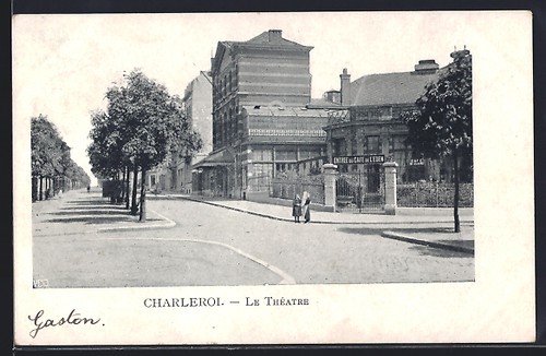 Cpa charleroi theatre et - charleroi,,