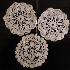 3 Round Handmade Crochet