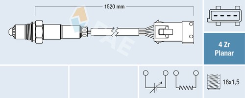 Sonde lambda 77242 fae pour - sonde,