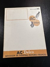 Rare Petit Carnet Publicitaire Bloc Note Bougies AC Delco Général Motors Vintage