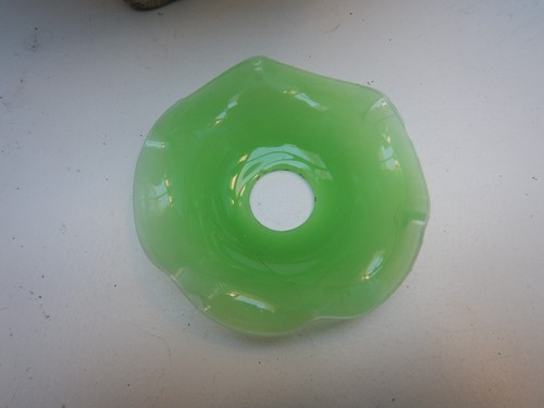 Coupelle bobeche verre vert - bobeche,