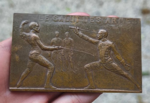 Plaquette médaille en - /,