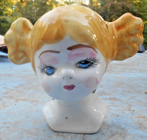 Ancienne tete faience - tete,