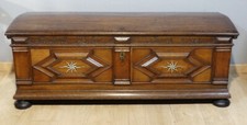 German Italian Chest Dated 1794 Oak And Ebony And Bone Marquetry XVIII