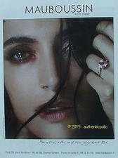 2014 FRENCH AD MAUBOUSSIN JEWELER JEWELRY WHITE GOLD RING DIAMOND