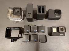 GoPro Hero7 Black Action Camera Lots of Extras and 5 Batteries Great Condition