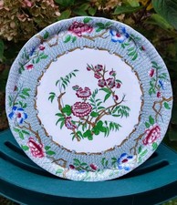 ANCIENNE ASSIETTE PORCELAINE FLEURIE XIXE CREIL ET MONTEREAU M.L. & CIE