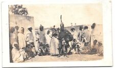 Photo CDV Boufsadi African costume playing tamtam in village Algeria Biskra