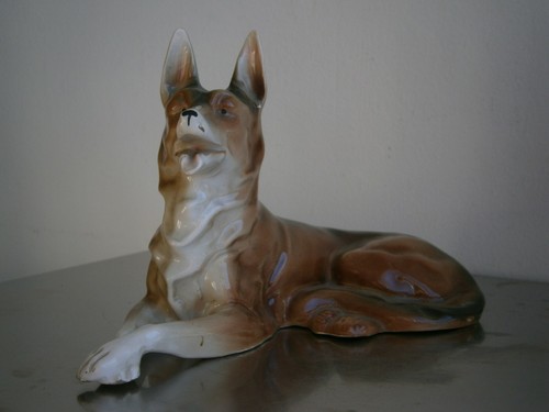 Art deco ceramic statue - deco,