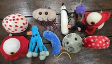 Lot of 10 Giant Microbes Plush, Chicken Pox, Measles, HPV, Ecoli, Shingles, Etc