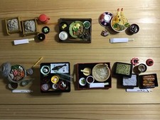 Great Condition Re-ment Miniature Japanese Cuisine 7 Piece Set From Japan