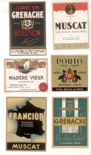 Etiquettes neuves vins doux - etiquettes,