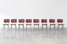 Mid Century Modern - Friso Kramer School Chair Revolt - Set of 8 Authentic