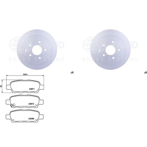 Hella kit freins - freins, disques