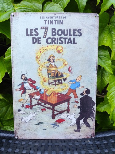 Plaque métal tintin - et, les