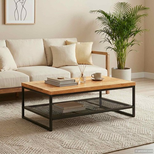 Table basse marron noir - marron, de