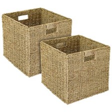 Panier de rangement panier tressé en jute | lot de 2 | adapté pour Kallax | 3...
